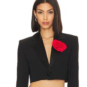 Amanda Uprichard Black Cropped Blazer